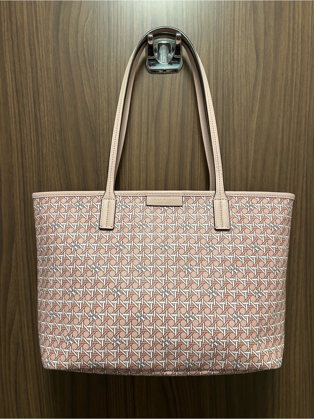 Tory Burch Pink Geometric Tote